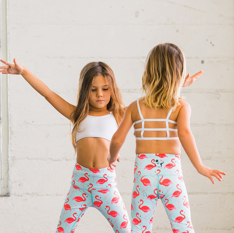 Flamingo Flexi Yoga Leggings - Kids – Mimi Fitwear